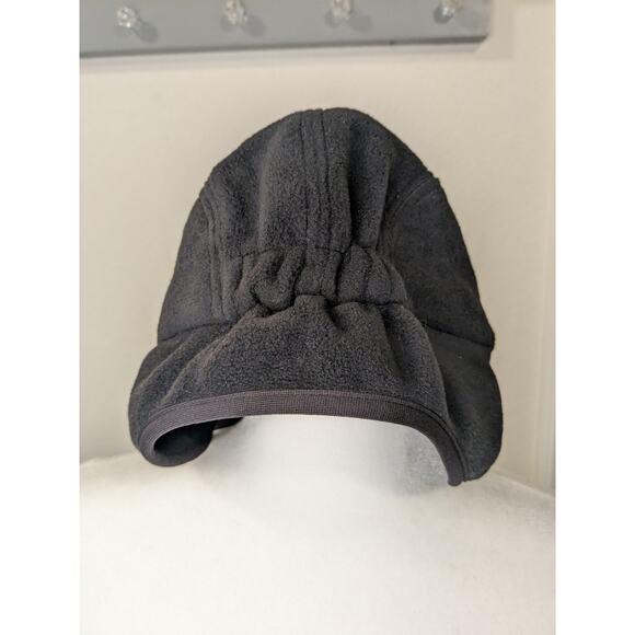 COLUMBIA Vintage Unisex Small Medium Land Roamer Ear Flap Fleece Cap Hat Black - Picture 3 of 7